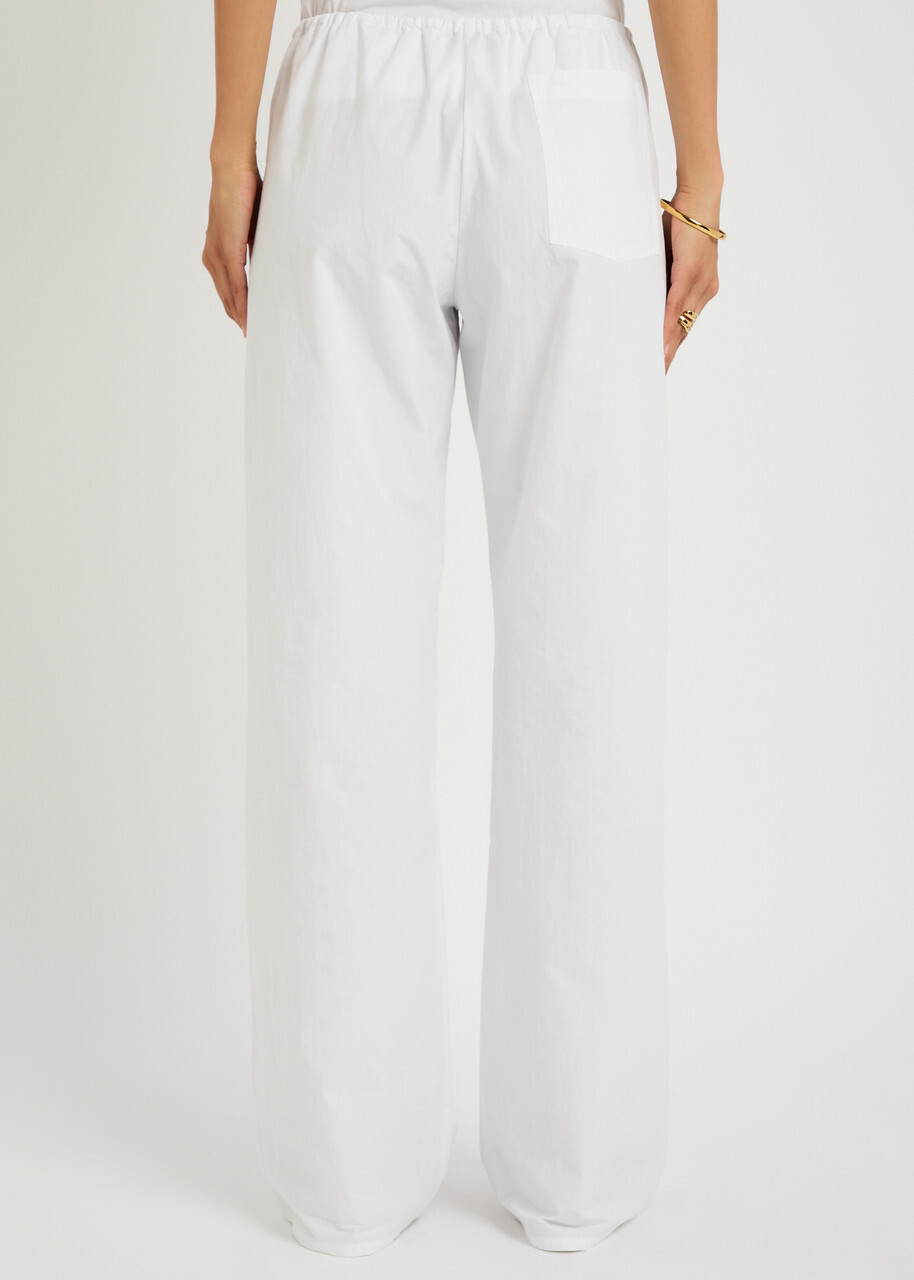 Matteau Drawcord Cotton-poplin Trousers White