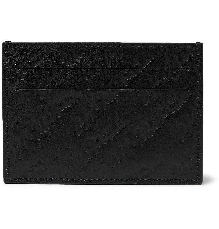 Photo: Off-White - Logo-Debossed Leather Cardholder - Men - Black
