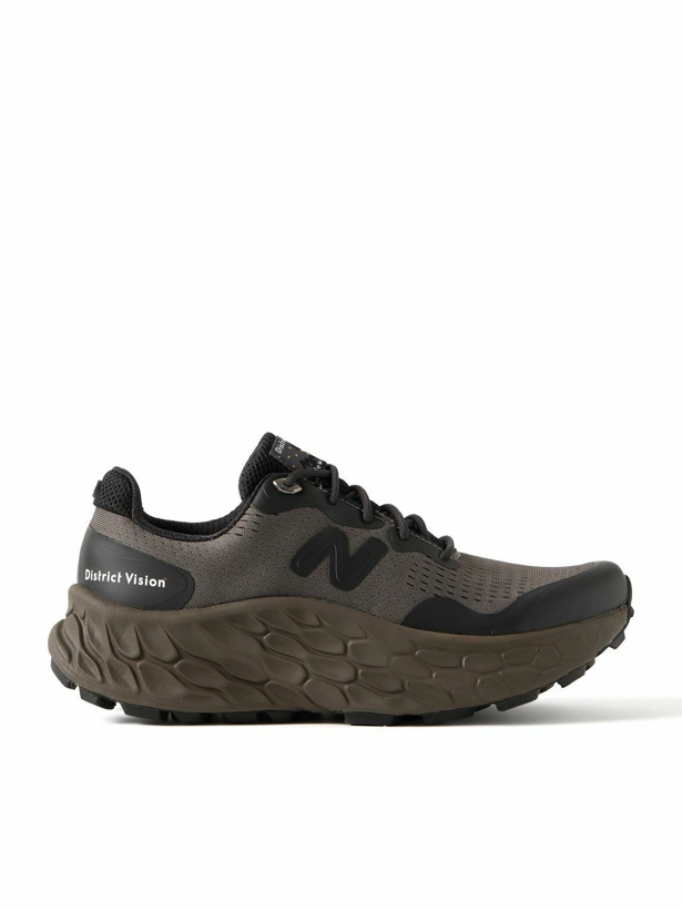 Photo: DISTRICT VISION - New Balance Fresh Foam X More Trail Rubber-Trimmed Mesh Sneakers - Brown