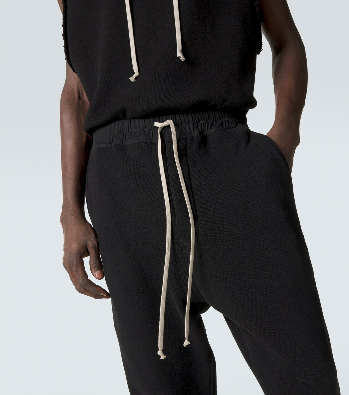 Rick Owens Tecuatl cotton jersey terry sweatpants
