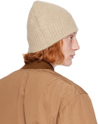 Dries Van Noten Beige Alpaca & Merino Wool Beanie