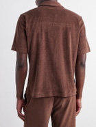 Orlebar Brown - Hawkin Solid Cotton Organic Terry Shirt - Brown