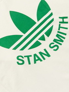 adidas Originals - Stan Smith Logo-Print Organic Cotton-Jersey T-Shirt - Neutrals