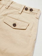 Drake's - Straight-Leg Peached Cotton-Twill Trousers - Neutrals