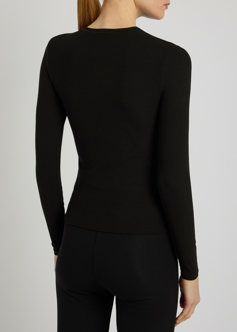 Tala 365 Ribbed Stretch-modal top Black
