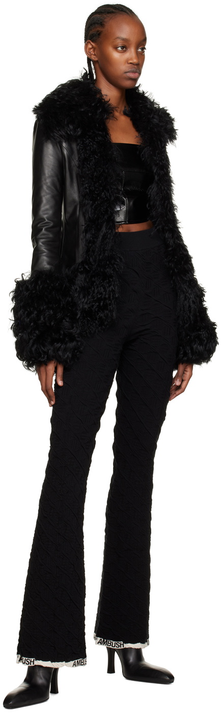 AMBUSH Black Monogram Lounge Pants