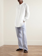 Loro Piana - Jeri Grandad-Collar Linen Half-Placket Shirt - White