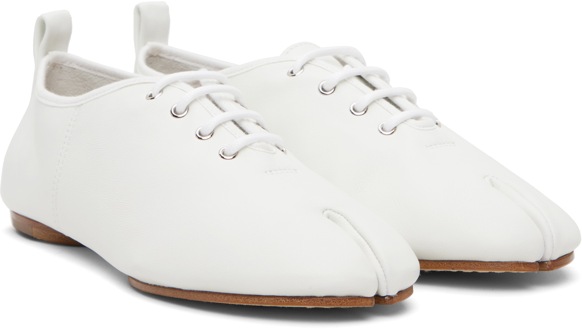 Maison Margiela White Tabi Jazz Lace-Up Derbys