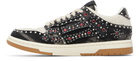 AMIRI Black & White Stud Skel Top Low Sneakers