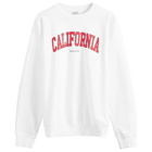 Sporty & Rich Men's California Sweatshirt in White/Bright Red/Navy