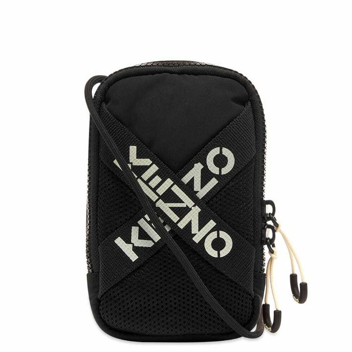 Photo: Kenzo Men's Sport Phone Holder On Strap in Black