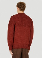 Crewneck Knitted Sweater in Red