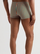 Orlebar Brown - Bassett Slim-Fit Short-Length Striped Swim Shorts - Red