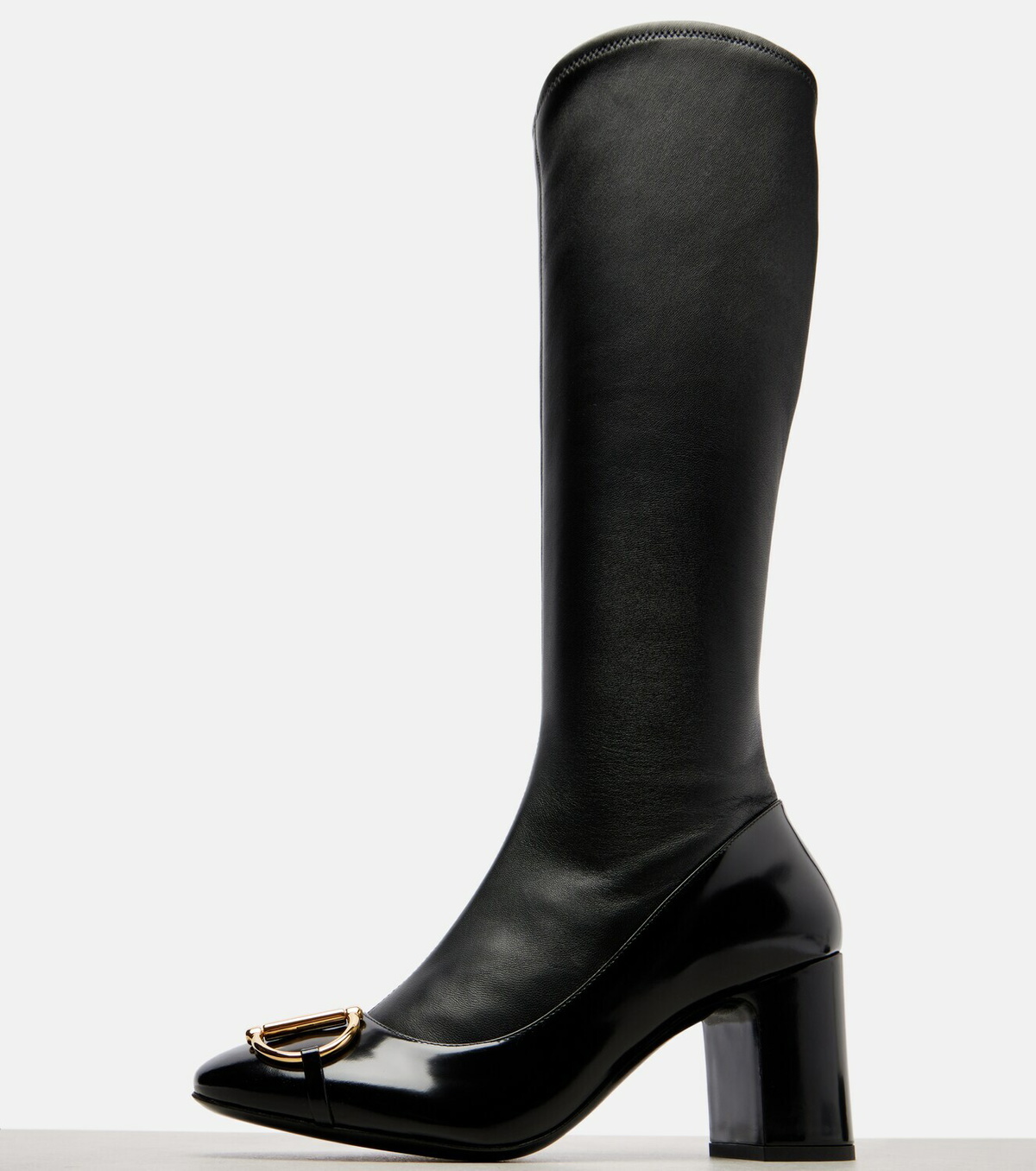 Gucci Alfa Horsebit 75 leather knee-high boots