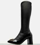 Gucci Alfa Horsebit 75 leather knee-high boots