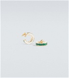 Bottega Veneta - Gold-plated and enamel hoop earrings with malachite