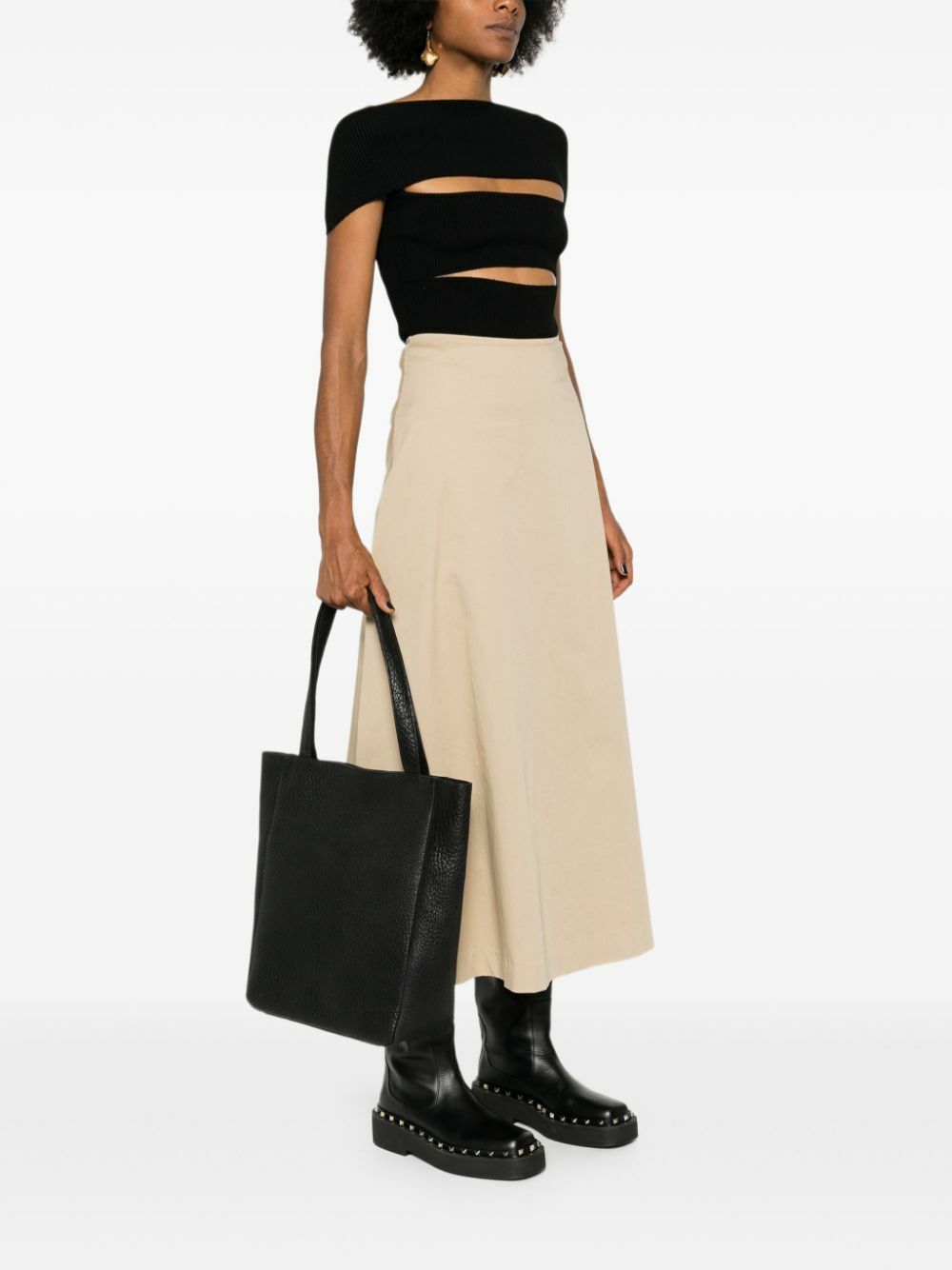 Tsatsas Black Nexus Leather Tote Bag