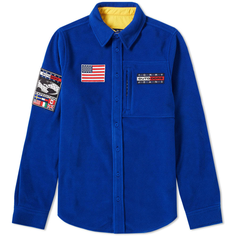 Tommy jeans outdoors fleece on sale shirt