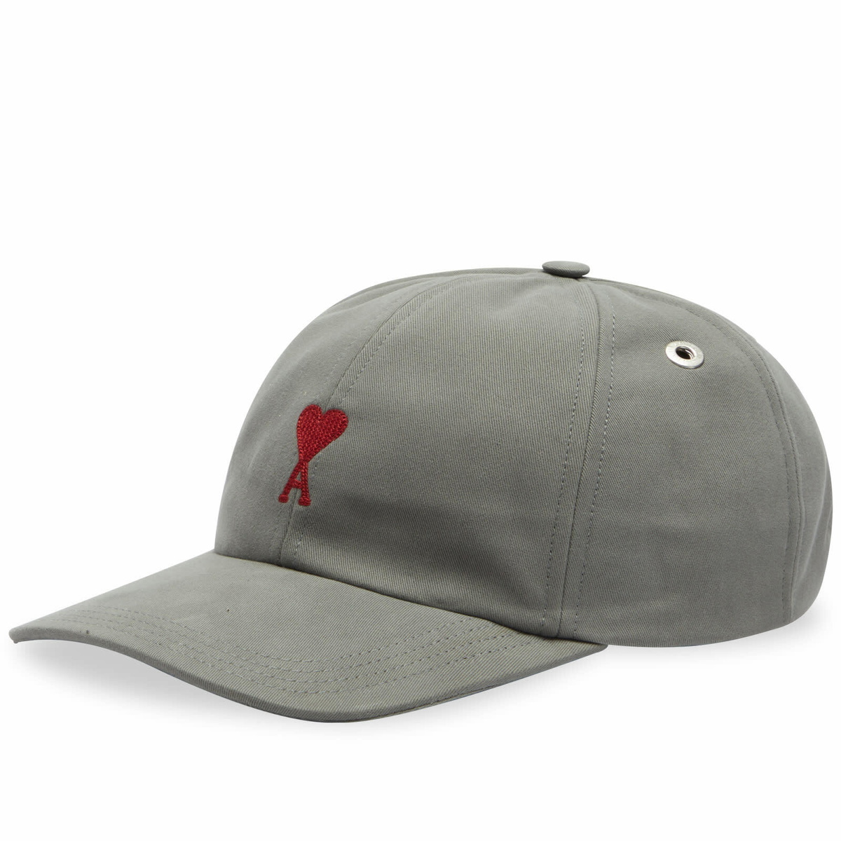 AMI PARIS SMALL A CANVAS CAP グレー AMI Paris Men's Small A Canvas Cap in Mineral Grey AMI