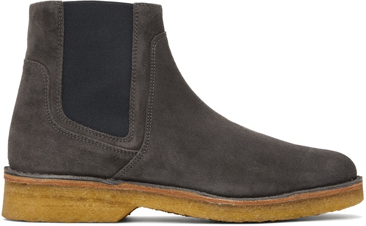 Photo: A.P.C. Gray Theodore Chelsea Boots
