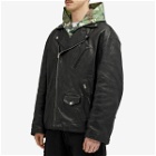Acne Studios Men's Liker Distressed Nappa Leather Jacket in Black