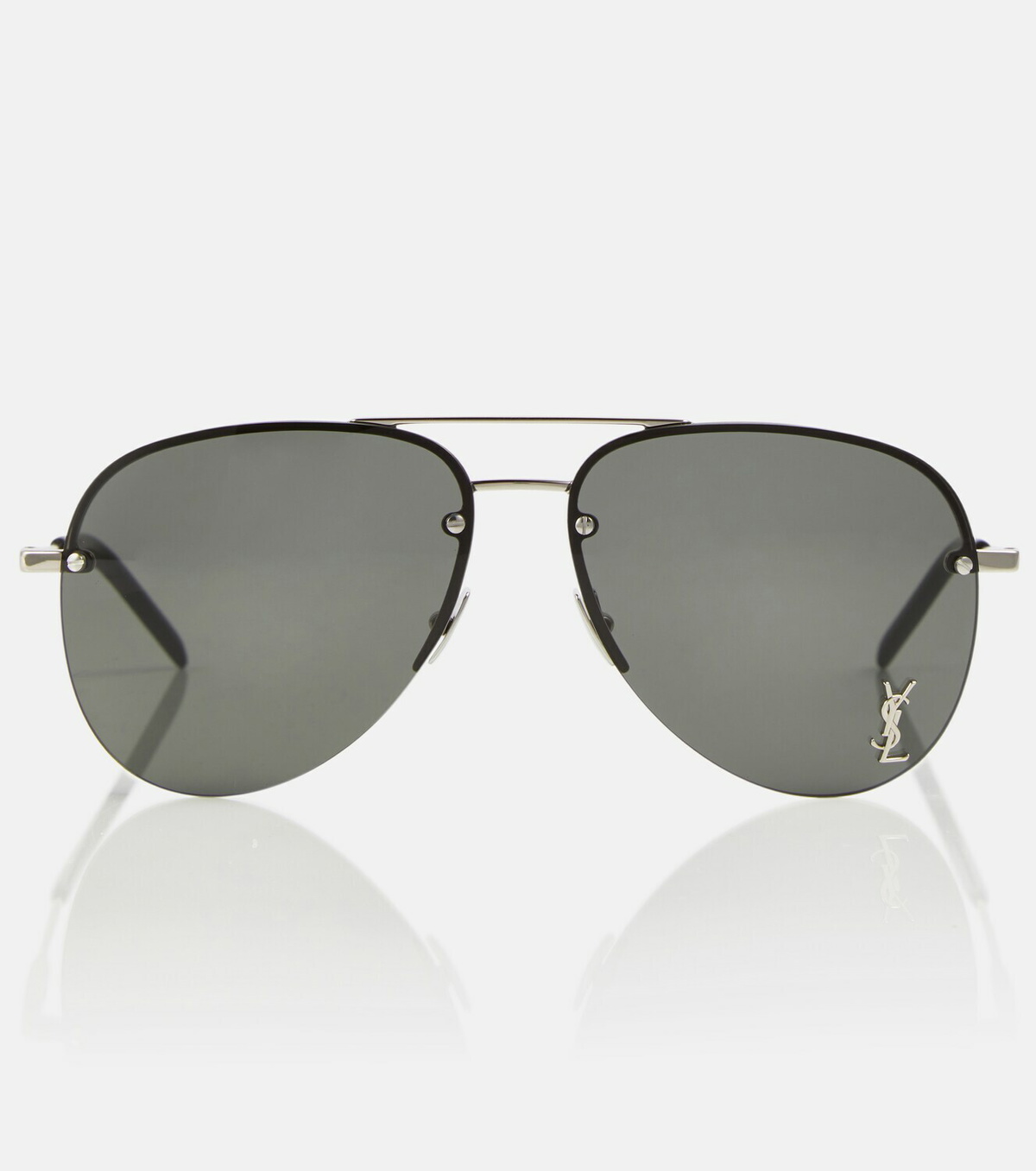 Saint Laurent Black Aviator Sunglasses with Gradient Lenses SAINT LAURENT SL 328 K 002 Black Round Aviator Women main image 2