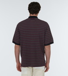 Undercover Striped cotton polo shirt