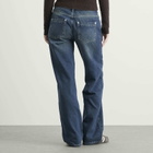 Peachy Den Women's Goldie Wide Leg Jeans in Dark Fade