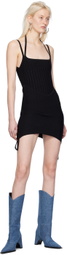 Dion Lee Black Ventral Compact Corset Minidress