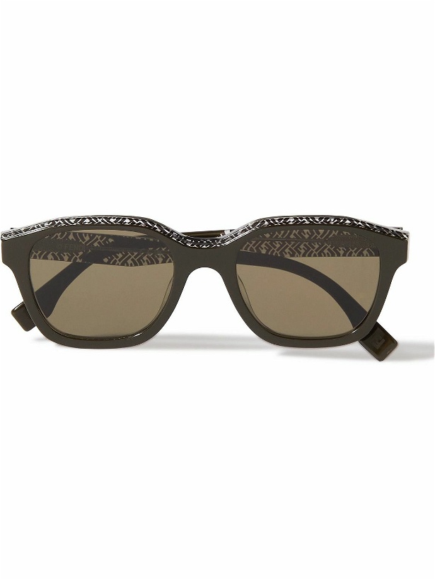 Photo: Fendi - D-Frame Logo-Print Acetate Sunglasses