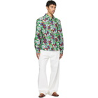 Marni Blue Pop Flowers Print Shirt