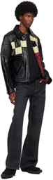 Andersson Bell Black Patchwork Leather Biker Jacket