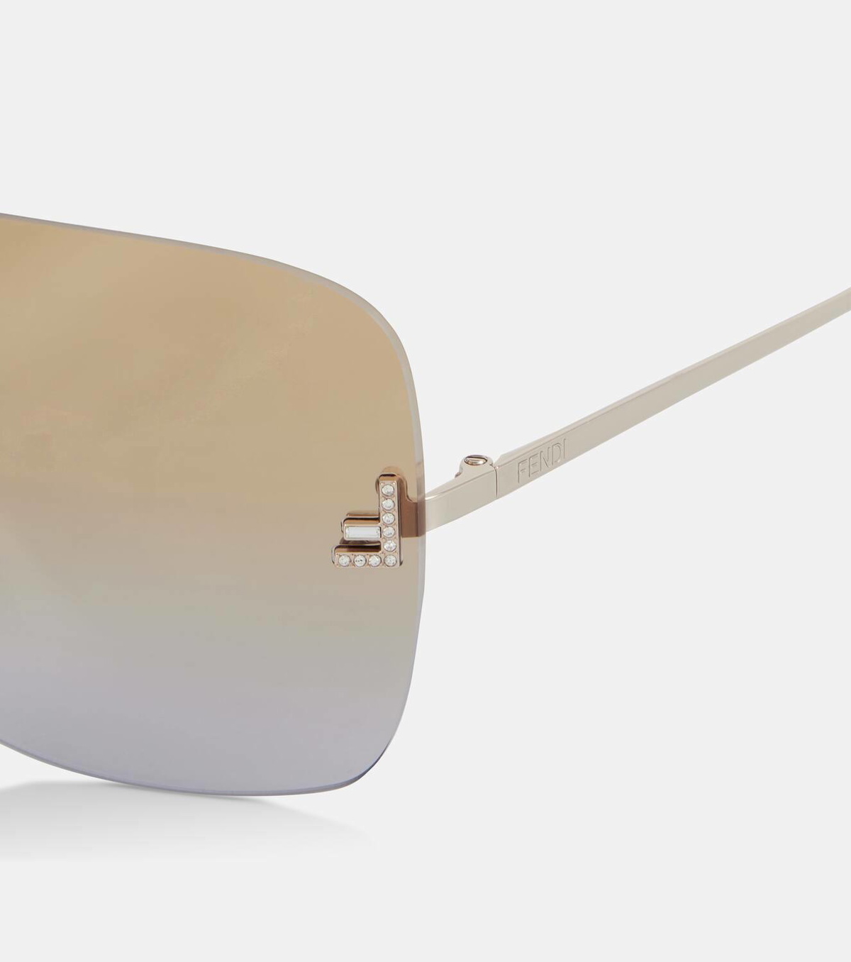 Fendi ホワイト スクエア サングラス FE40099F/25B FENDI FE40099F/25B - Sunglasses