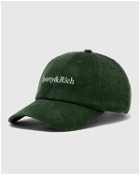 Sporty & Rich Serif Logo Corduroy Hat Green - Mens - Caps