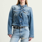 Acne Studios Women's Oleag Vintage Wiggle Denim Jacket in Mid Blue