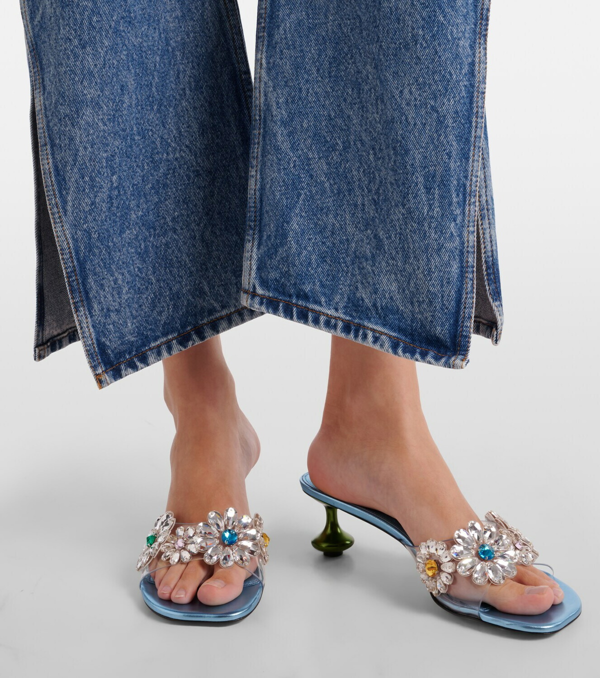Loewe Paula's Ibiza Toy Crystal Flowers mules