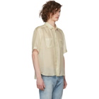 Saint Laurent White Short Sleeve Silk Shirt