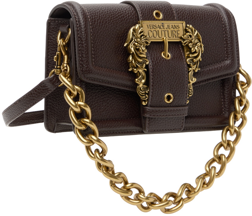 Versace Jeans Couture Brown Curb Chain Bag Versace
