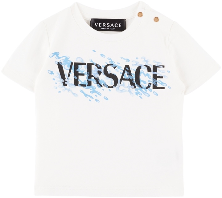 Photo: Versace Baby White Bonded Graphic T-Shirt