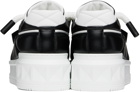 Valentino Garavani White & Black Low-Top One Stud XL Sneakers