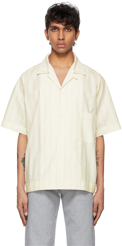Photo: Maison Margiela Off-White Cotton Striped Shirt