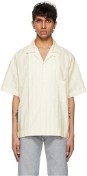 Maison Margiela Off-White Cotton Striped Shirt