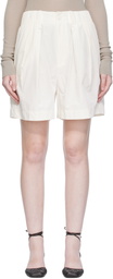ISSEY MIYAKE Off-White Crumpled U Shorts