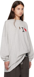 Magliano Gray 'I Suffer' Long Sleeve T-shirt