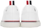 Thom Browne White Leather Tennis Sneakers