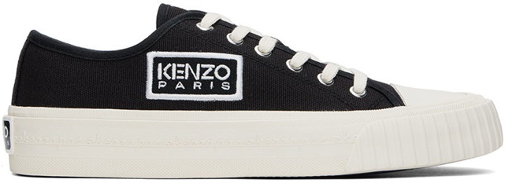 Photo: Kenzo Black Kenzo Paris Foxy Embroidered Canvas Sneakers