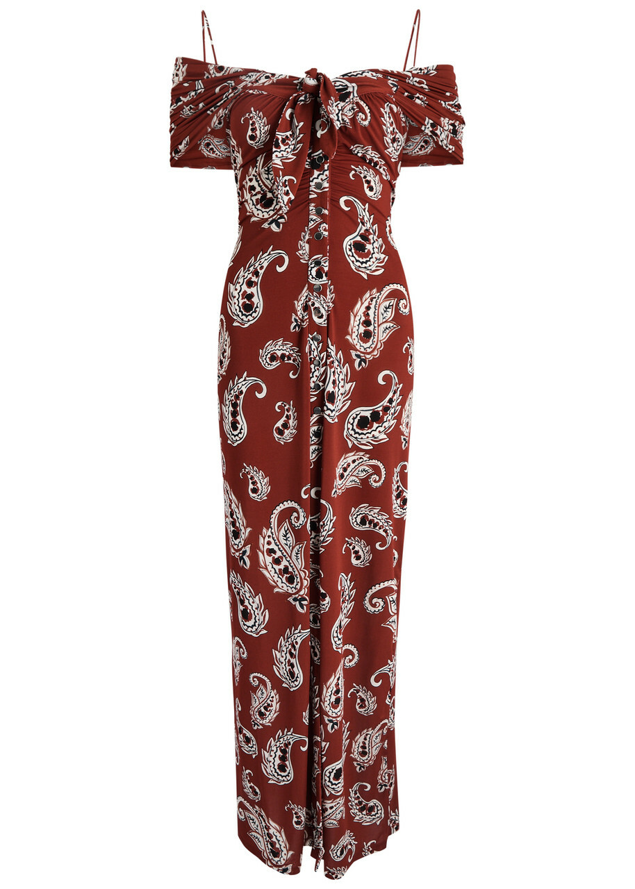 Rabanne Paisley-print Stretch-jersey Maxi Dress Multi Print