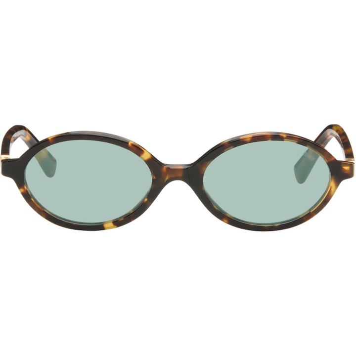 Photo: Miu Miu Eyewear Brown 'Miu Regard' Sunglasses