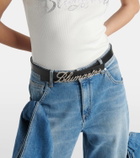 Blumarine Logo embellished leather belt