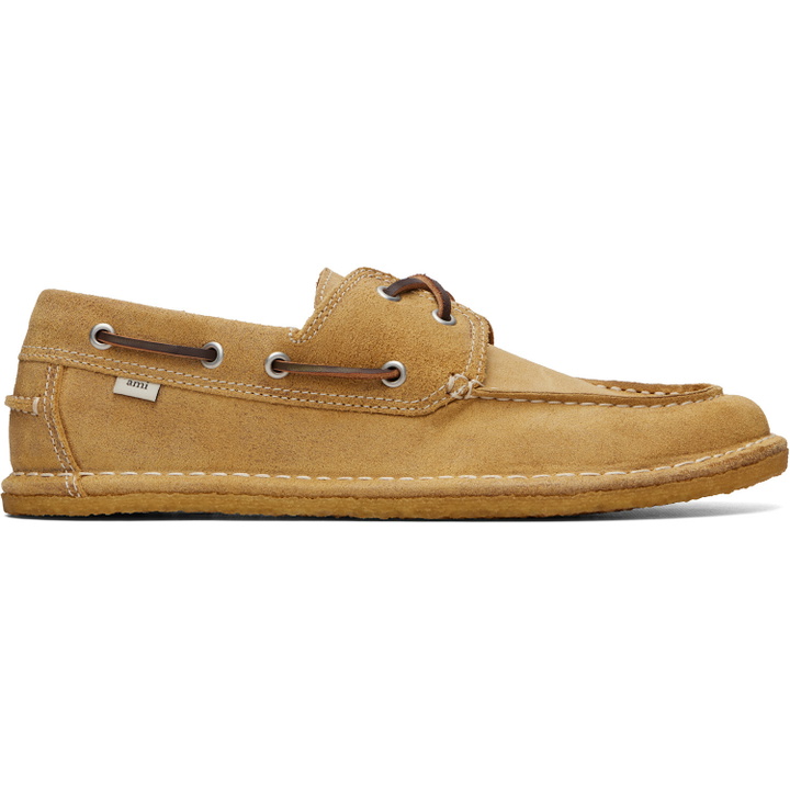 Photo: AMI Paris Beige Cow Leather Boat Shoes